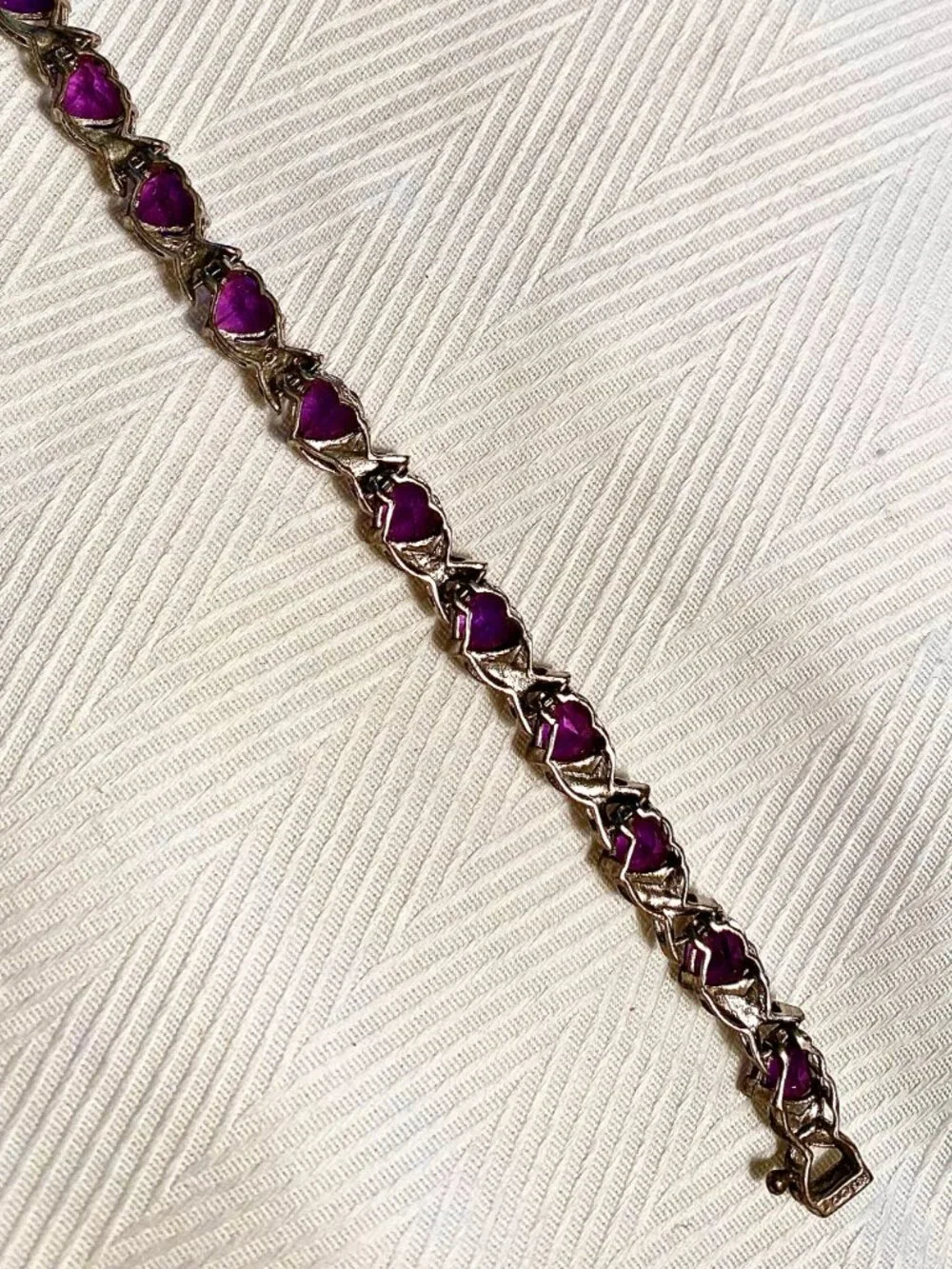 heart shaped rhinstones bracelet